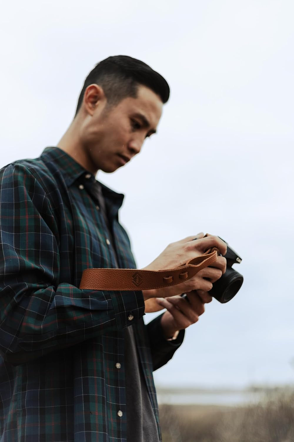 STRAPS Classic Leather Camera Strap | 17.5" Full-Grain Leather with Suede Backing, Fits DSLR & SLR Cameras