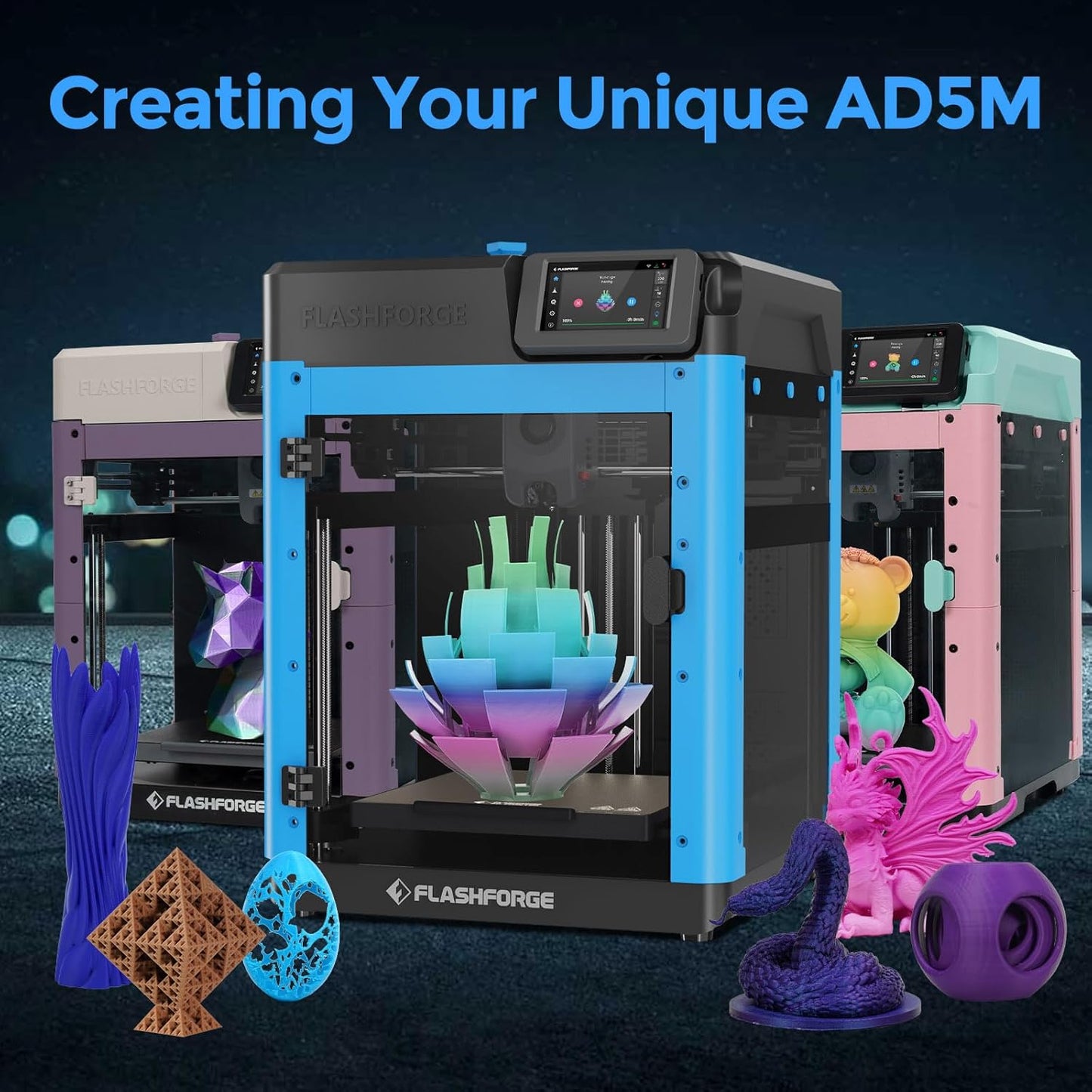 Adventurer 5M 3D Printer, Home Printer with Fully Auto Leveling, 600Mm/S High Speed Printing, 8.7 X 8.7 X 8.7'', Black