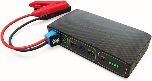 Bolt 58830 ACDC Portable Car Battery Jump Starter | 58.8Wh USB Power Bank with AC Outlet, Emergency Floodlight & Charger, Jumps Cars Suvs & Trucks, Powers Phones & Laptops, TSA Approved — Black