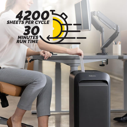 Mfg Co. 5015401 Powershred LX220 20 Manual Sheet Capacity Micro-Cut Shredder - Black